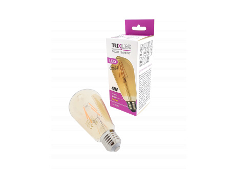 Dekoračná LED žiarovka FILAMENT Trixline ST-64, 4W E27 GOLD