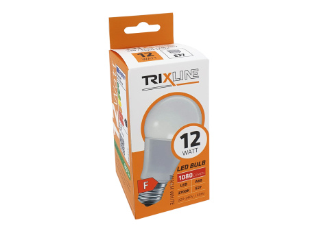LED žiarovka Trixline 12W 1080lm E27 A60 2700K teplá biela