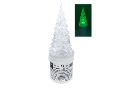 HD-134 LED svieca stromček - zelený blikajúci plameň HOME DECOR