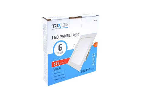 LED panel TRIXLINE TR 134 6W, štvorec vstavaný 6500K