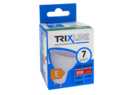 LED žiarovka Trixline 7W 658lm GU10 studená biela