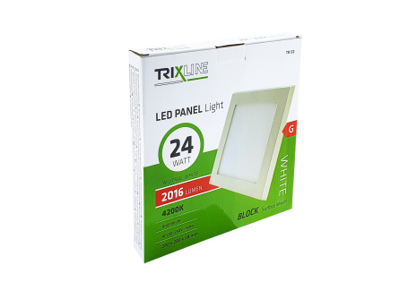 Podhľadové LED svietidlo TRIXLINE – prisadené štvorcové  24W neutrálna biela
