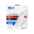 LED panel Qtec Q-202C 12W, kruhový vstavaný 6500K