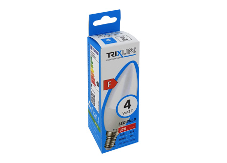LED žiarovka Trixline 4W 376lm E14 C35 studená biela