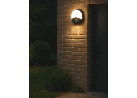 Q-19AD LED 18W/1260lm/4000K nástenné, senzorové, okrúhle svetlo - sivé QTEC