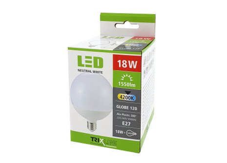 LED žiarovka 18W G120 E27 studená biela 