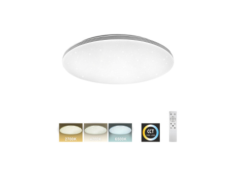 LED stropné svietidlo TR-611C - VENTA 36W 3420lm ø48cm CCT + ovládač Trixline