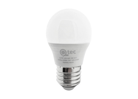LED žiarovka Qtec 5W G45 E27 4200K