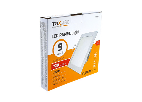 Podhľadové LED svietidlo TRIXLINE – štvorcové 9W teplá biela