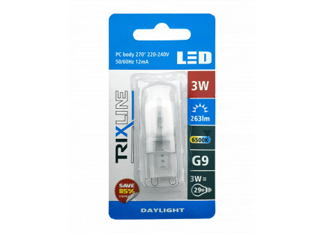 LED žiarovka Trixline 3W G9 6500K denná biela