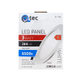 LED panel Qtec Q-218C 3W, kruhový vstavaný 6500K