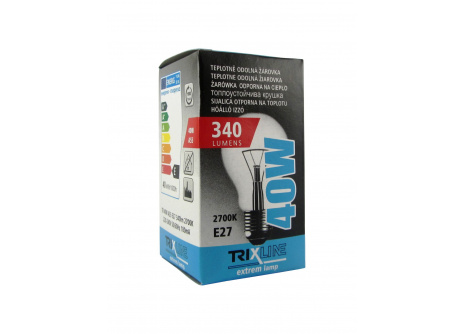 Špeciálna žiarovka Trixline 40W, E27 teplá biela