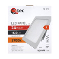 LED panel Qtec Q-211S 24W, štvorcový vstavaný 2700K