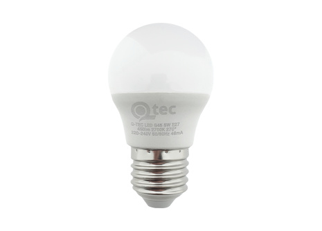 LED žiarovka Qtec 5W G45 E27 2700K