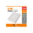 Podhľadové LED svietidlo TRIXLINE – prisadené štvorcové 24W teplá biela