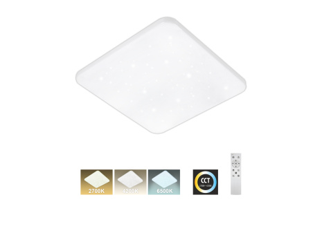 LED stropné svietidlo TR-605S - FLORA 60W 5700lm 53x53cm CCT + ovládač Trixline