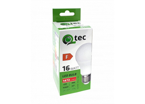 LED žárovka Qtec 16W A60 E27 neutrální bílá