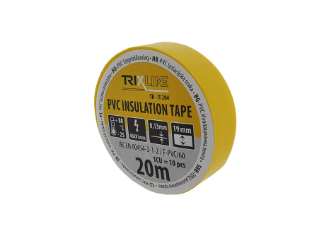 PVC izolačná páska TR-IT 204 20m, 0,13mm žltá TRIXLINE