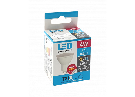 LED žiarovka BC TR 4W GU10 studená biela