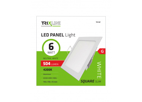 LED panel TRIXLINE TR 107 6W, štvorec vstavaný 4200K