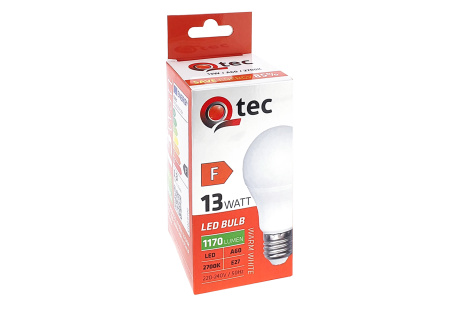 LED žiarovka Qtec 13W A60 E27 2700K