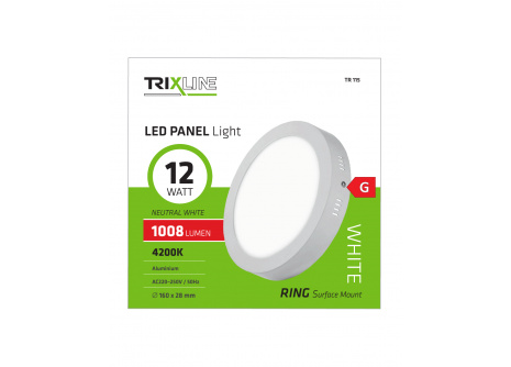 LED panel TRIXLINE TR 115 12W, kruhový prisadený 4200K