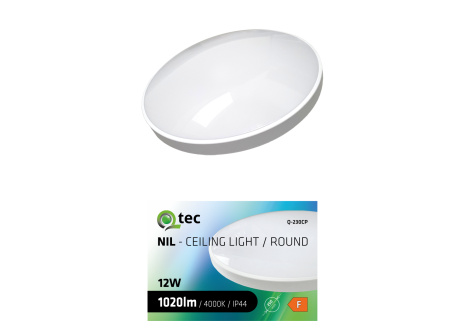 Led svietidlo QTEC Q-230CP 12W 4000K ø25cm/kruhové biele