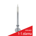 Dlhá LED sviečka - bielo-strieborná HOME DECOR HD-119SS