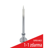 Dlhá LED sviečka - bielo-strieborná HOME DECOR HD-119SS
