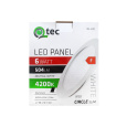 LED panel Qtec Q-221C 6W, kruhový vstavaný 4200K