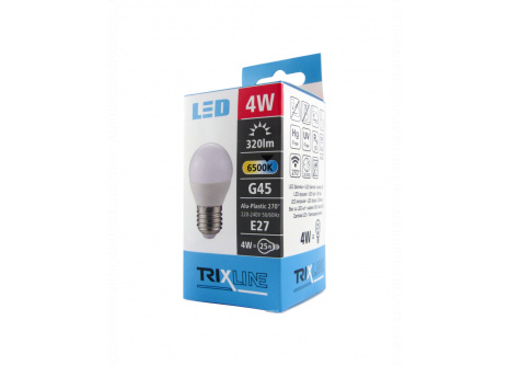 LED žiarovka 4W G45 E27 studená biela